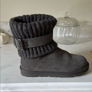 UGG Gray W Cambridge Knit Cuff Boots
